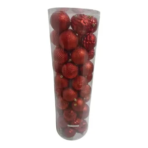 Juego de 50 bolas navideñas de plástico de 7 cm para árbol de Navidad – Zona Muebles