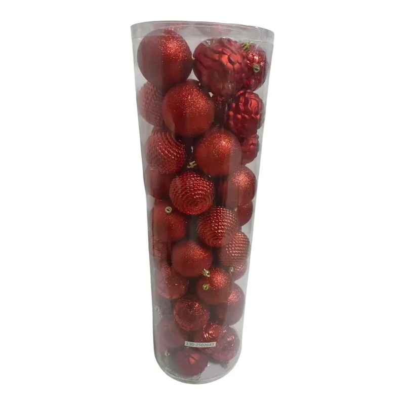Juego de 50 bolas navideñas de plástico de 7 cm para árbol de Navidad – Zona Muebles