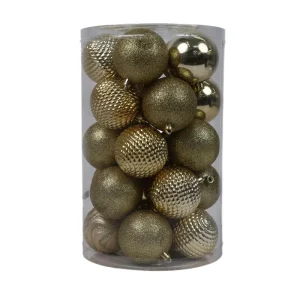 Juego de 25 bolas navideñas de plástico de 7 cm para árbol de Navidad – Zona Muebles