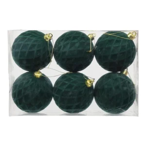 Juego de 6 bolas navideñas colgantes de plástico – Zona Muebles