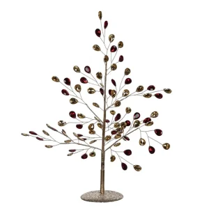 Árbol decorativo navideño de 35 cm en plástico y metal – Zona Muebles