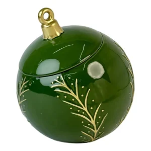 Envase con tapa de dolomita 2090 ml, diseño navideño para mesa – Zona Muebles