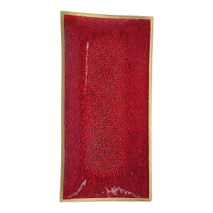 Bandeja de vidrio navideña de 33.2 cm para mesa festiva – Zona Muebles