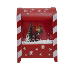 Buzón navideño decorativo con luz LED y música, plástico y poliresina – Zona Muebles