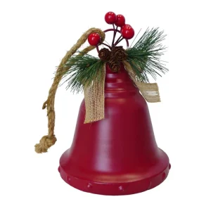Campana decorativa navideña de hierro de 18 cm – Zona Muebles