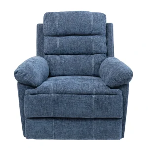 RECLINER MANUAL EVAN 1P AZUL FUNCIÓN GIRATORIA Y MECEDORA