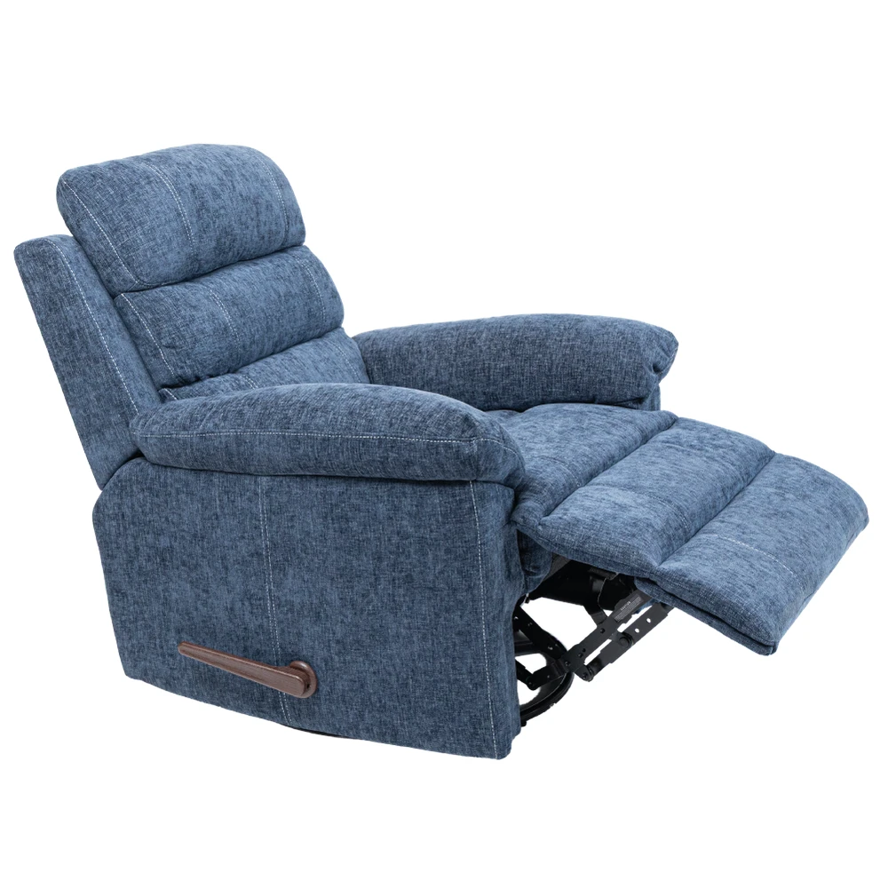RECLINER MANUAL EVAN 1P AZUL FUNCIÓN GIRATORIA Y MECEDORA - Imagen 3