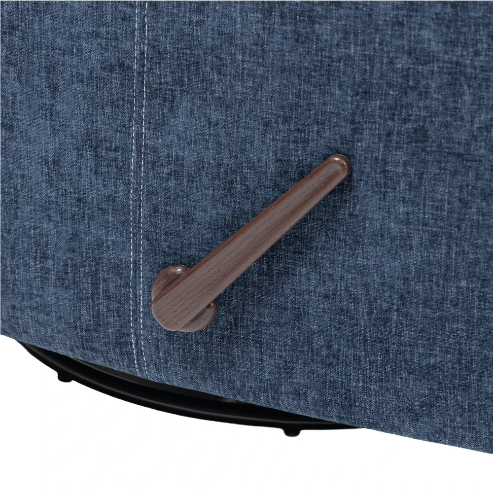 RECLINER MANUAL EVAN 1P AZUL FUNCIÓN GIRATORIA Y MECEDORA - Imagen 4