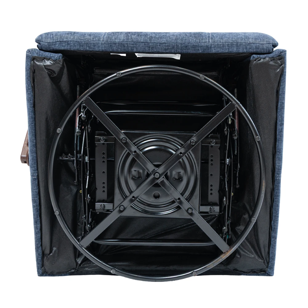 RECLINER MANUAL EVAN 1P AZUL FUNCIÓN GIRATORIA Y MECEDORA - Imagen 5