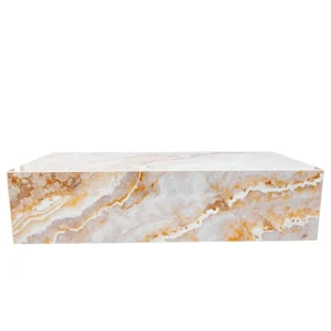 MESA DE CENTRO GEODA CON PIEDRA SINTERIZADA