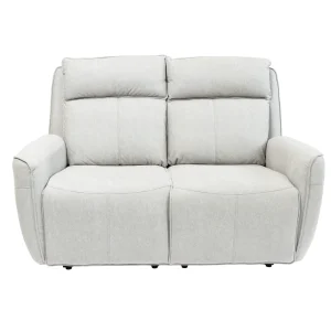 RECLINABLE DOBLE ELÉCTRICO KAMY TELA GRIS CLARO